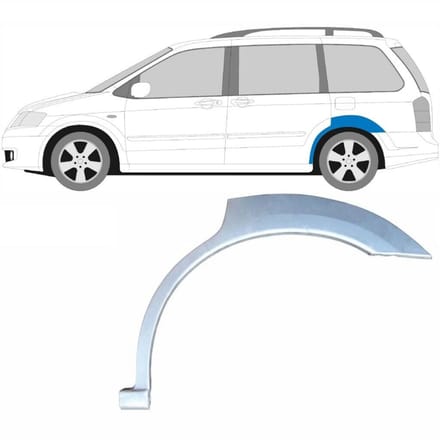 Reparatiepaneel achterspatbord voor Mazda MPV 1999-2006 / Links