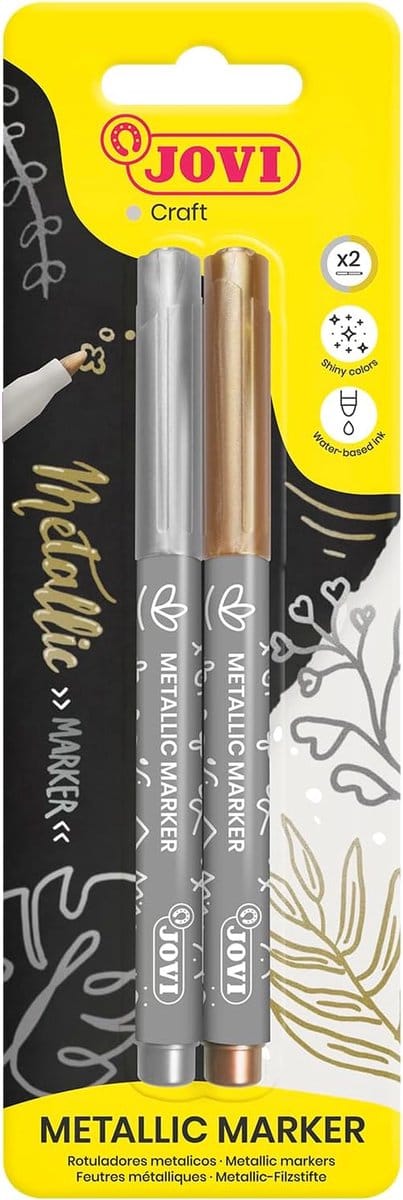 Set van 2 Metallic Markers Zilver en Goud met Sterke Punt
