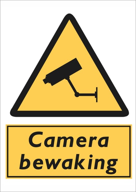 Camera bewaking sticker - A4