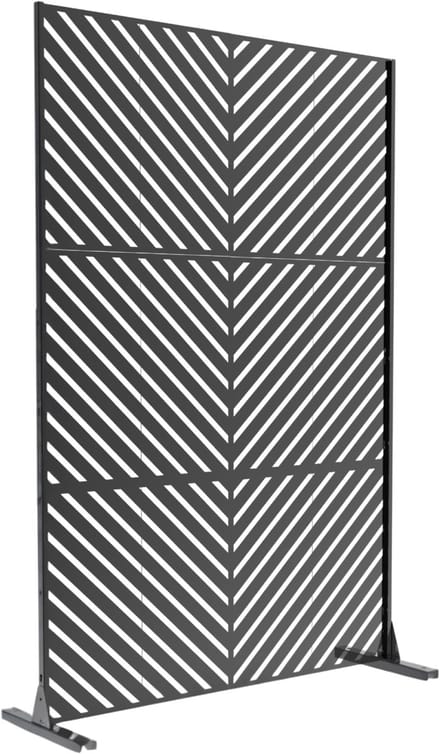 Tuinscherm Kekan 180x120x40 cm zwart casa.pro