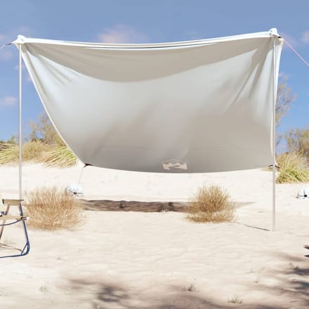 vidaXL - Strandluifel - met - zandankers - 304x300 - cm - grijs