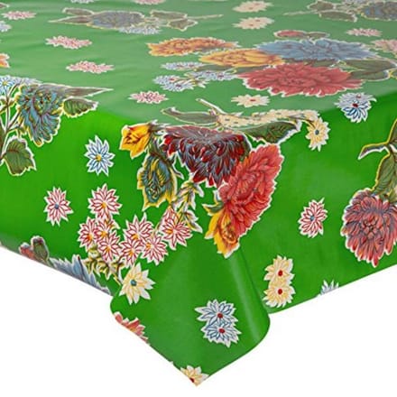 Atelier Du Baj Chrysant Green Mexicaans Tafelzeil - 250 x 120 cm