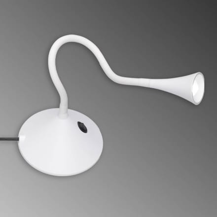 REALITY VIPER - Tafellamp - Bureaulamp - Wit - incl. 1x SMD 3 W - Flexibel - Geschikt voor Wandmontage