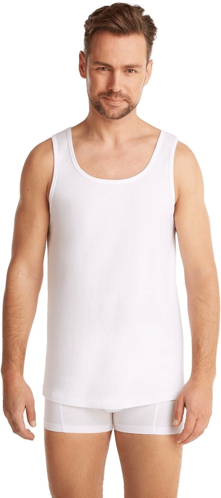 Ten Cate Basics singlet wit 2-pack voor Heren | Maat L