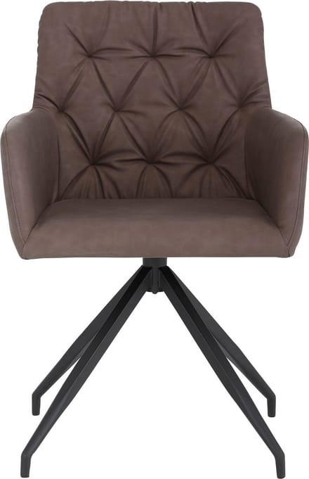 Ashley-Eetkamerstoel - Set van 2 - Bruin PU