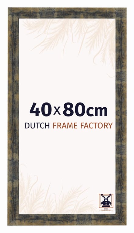 Fotolijst 40x80 cm - MDF - Blauw Goud Gemeleerd - Praag