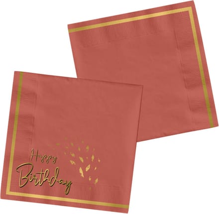 Folat - Servetten - Golden Dusk Roze 33 x 33 cm - 20 stuks