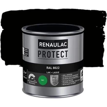Renaulac Houtlak Binnen Protect - Zwartbruin - Mat - 250ml