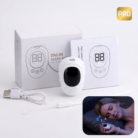 Goodli Slaaphulp Handpalm PRO - Handheld Ontspanningsapparaat met Microstroom - 18 Standen - 300 mAh - Wit