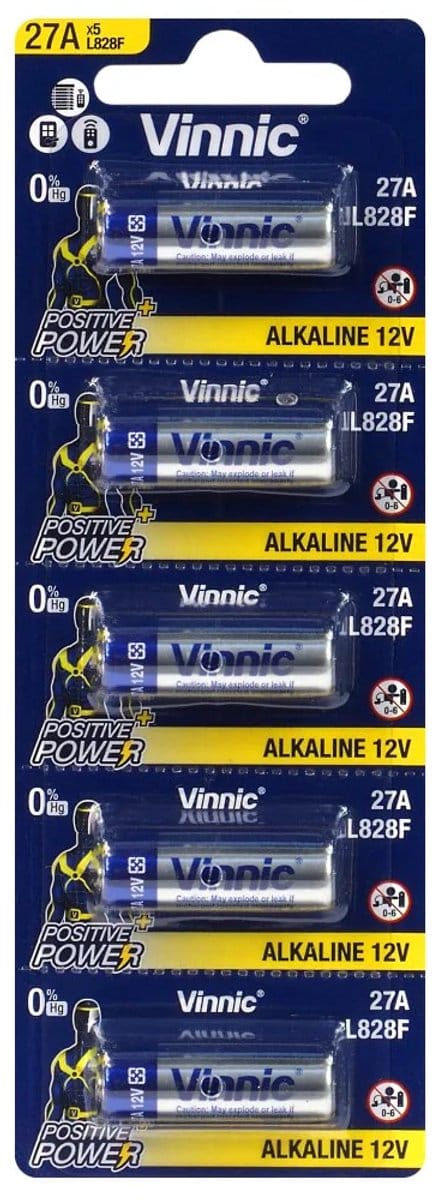 5x A27 12v batteries Alkaline L828F MN27 27A L828 battery