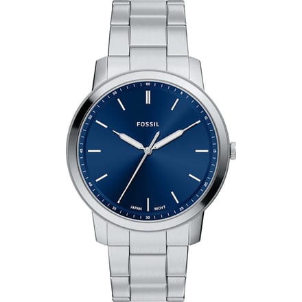 FOSSIL Minimalist Mannen Horloge 44 mm Zilverkleurig