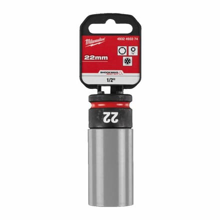 Milwaukee SHOCKWAVE™ - Udaroudop - 22mm - Aluminium Velgen - 1/2" Vierkant