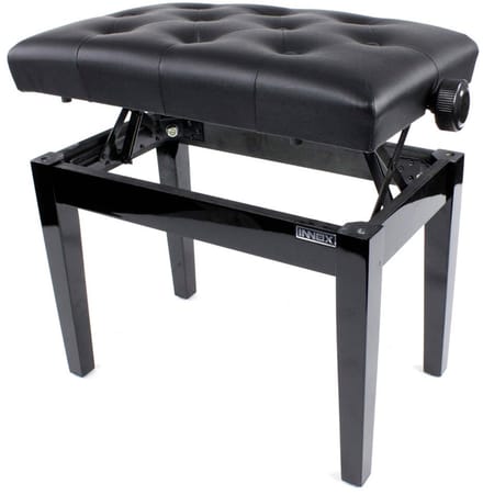Verstelbare Pianobank 46-56 cm - Innox PB 10B - Zwart