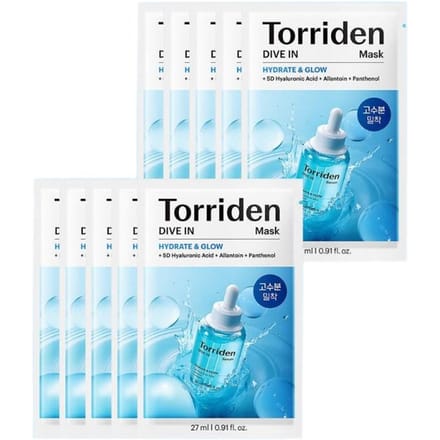 Nieuwe Dive-In Laag Moleculair Hyaluronzuur Masker Vellen Set (10 vellen)