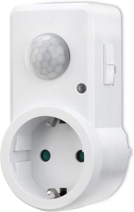 Infrarood Bewegingsmelder voor Stopcontact met LED - 120° Scans, IP20 Schemeringssensor