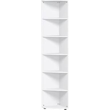 PALENQUE hoek boekenkast, 6 OH, B 400 x D 400 x H 2160 mm, wit