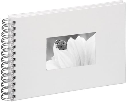 Fotospiraalalbum met linnen omslag, wit