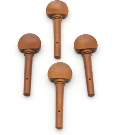4 stuks 4/4 maat viool stemsleutelset van jujubehout, houten vervanging voor 4/4 maat viool brown