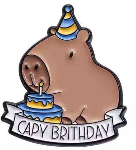 Pin Broche - enamel pin - kledingspeld - Capybara birthday