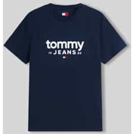 Tommy Hilfiger Slim Graphic Tee Dark Night Navy Taglia: S | Magliette basic Outlet | Uomo | Nero