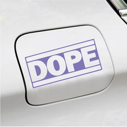 Bumpersticker - Dope - 7,4 X 14,8 - Paars