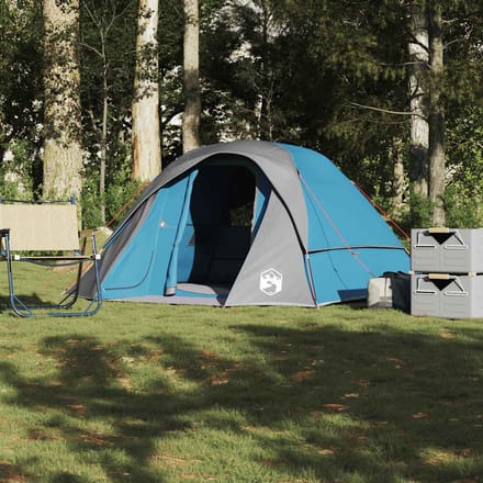 vidaXL - Tent - 4-persoons - waterdicht - blauw