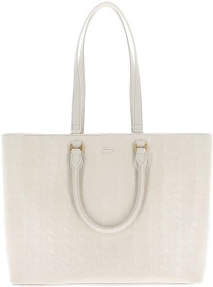LACOSTE Schoudertas Handtas Maheki Shopping Bag Bone White Crème