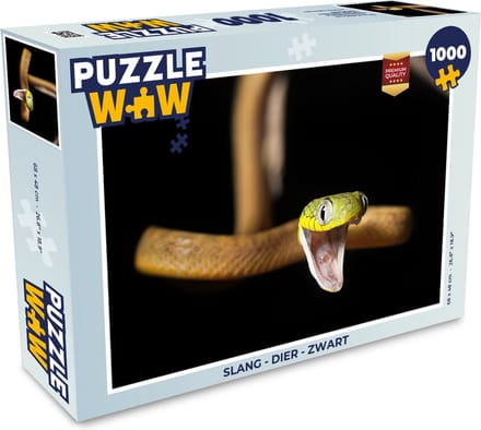 Puzzel Slang - Dier - Zwart - Legpuzzel - Puzzel 1000 stukjes volwassenen