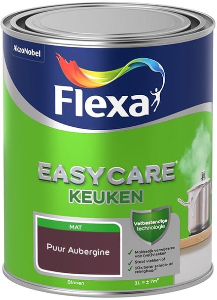 Flexa - Easycare Keuken - Puur Aubergine - Mengverf - 1 L