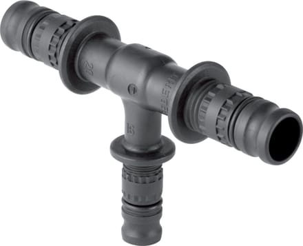 Geberit Mepla T-stuk verkleind: d=32mm d1=20mm d2=26mm