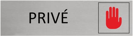 CombiCraft Aluminium deurbordje Privé 165x45mm - per stuk