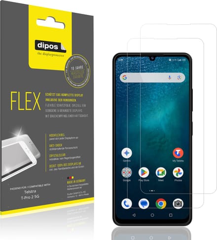 dipos – 2x Beschermfolie geschikt voor Telstra T-Pro 2 5G | 3D Full Cover Screenprotector | 100% Passend