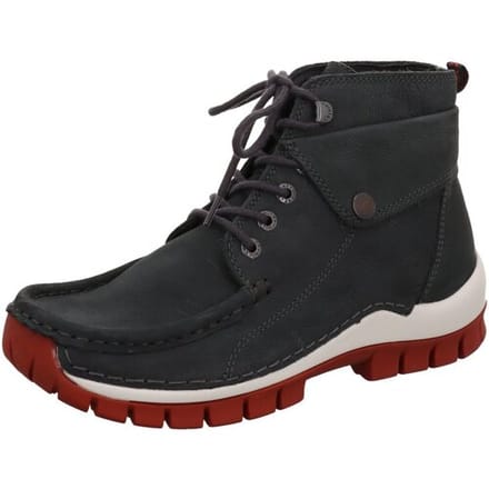 Wolky Dames Hoge veterschoenen 04725 Jump Donkergrijs