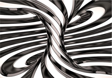 Fotobehang - Black and white swirl.