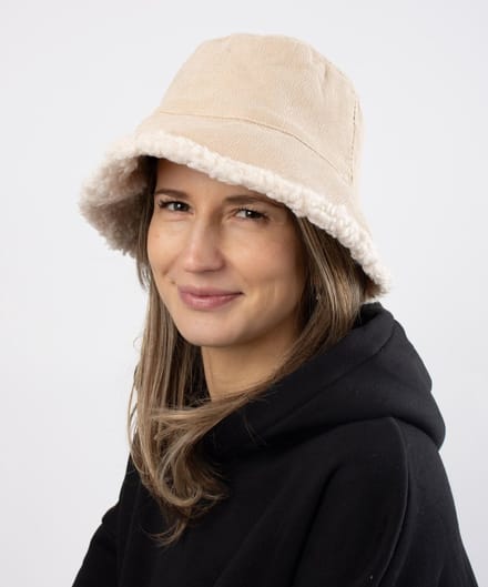 Teddy Bucket Hat | eindbaas - Teddy Bucket Hat | | Kleur Off White