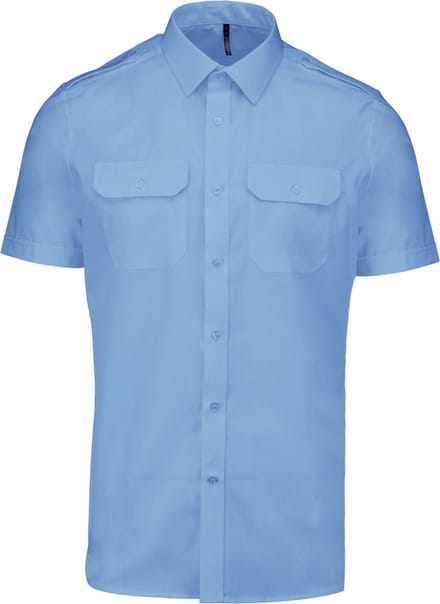 Kariban Herenpilootoverhemd korte mouwen K503 - sky blue - XL