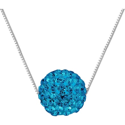 Crystal Crystal Chain Ketting Preciosa 10-11 mm Zilverblauw 925