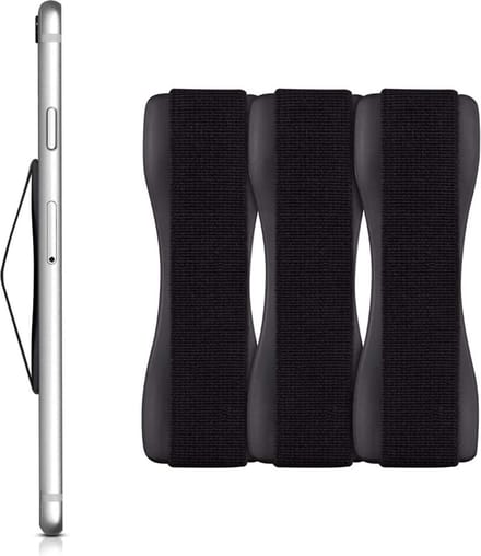 Elastische Vinger Sling Grip Universele Smartphone / Tablet Houder - Zwart