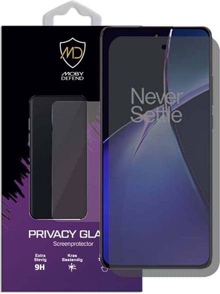 MobyDefend Screenprotector - Geschikt voor OnePlus Nord CE 4 - HD Privacy Glass Screensaver