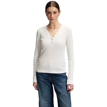 Dames-T-shirt met lange mouwen Lee Waffle Henley