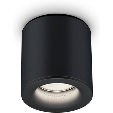Helestra Lot buiten plafondlamp, IP65, zwart