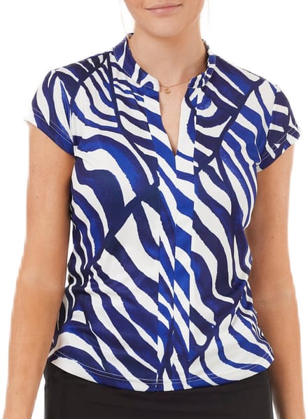 Func Factory dames Top Sky blue zebra maat 36