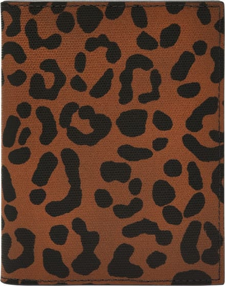 FOSSIL Identiteitskaarthoesje Gift Passport Case Leopard Print Bruine