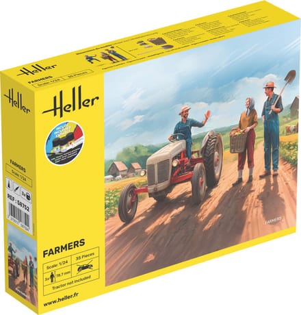 Heller Modelbouwpakket Diorama - 58752 Boeren voor Diorama - 3 Figuren - Starter Kit Plastic - 1:24 - Modelbouw