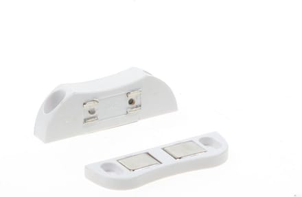 DX - Magneetsnapper - opschroevend - 4 kg - verende onderplaat - slagvaste kunststof - wit
