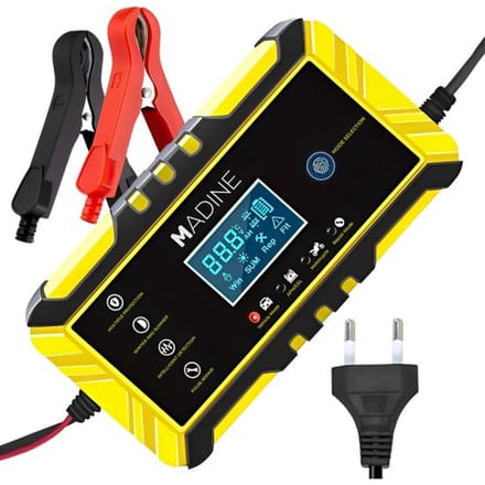 Madine Professionele Acculader - 12/24V 4/6/8A - Reparatiemodus - Druppellader - Acculader voor Auto