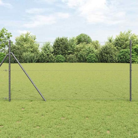 vidaXL - Hexagon - Hek - 1 - x - 100 - m - PVC - Grijs