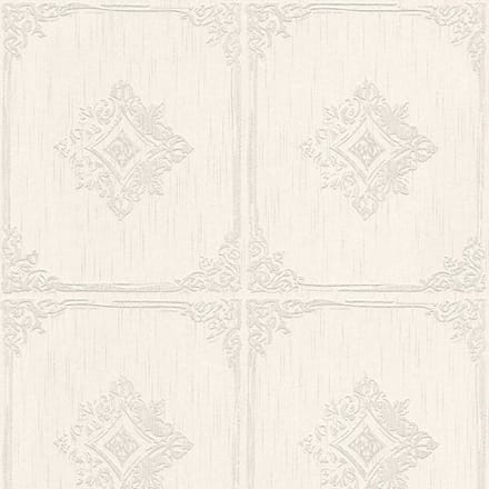 Barok behang Profhome 961992-GU textiel behang gestructureerd in barok stijl mat beige grijs 5,33 m2