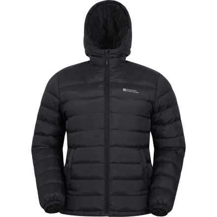 Mountain Warehouse Gewatteerde jas met imitatiebont voor heren (Zwart)