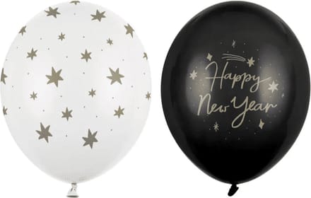 PartyDeco - Ballonnen Happy New Year - 50 stuks